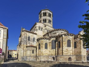 Issoire. Roman church Saint Austremoine. Puy de Dome department. Auvergne Rhone Alpes, France,