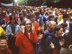 DEU, Germany: The historical slides from the 80-90s, Ruhr area.peace movement. Easter March 84-5