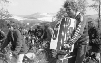 The Easter actions of the peace movement for disarmament and peace in the Rhoen on 06.04.1980,