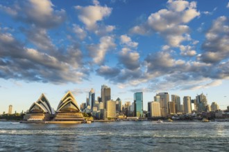 The skyline of Sydney at sunset, New South Wales, Australia, Oceania