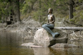 Mermaid of Mummelsee, near Seebach, Black Forest, Ortenaukreis, Baden-Württemberg, Germany, Europe