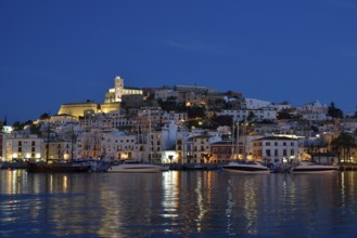 Dalt Vila of Ibiza or Eivissa, evening, Ibiza Town, Ibiza, Balearic Islands, Spain, Europe