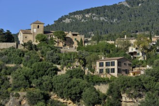 Iglesia de San Juan Bautista church, Deià, Serra de Tramuntana, Majorca, Balearic Islands, Spain,