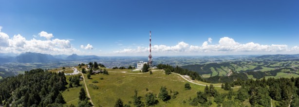 Drone image, Gaisberg transmitter on the Gaisberspitze, Gaisberg, Salzburg, Austria, Europe