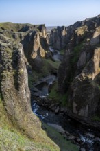 Fjaðrárgljúfur Canyon, Fjadrargljufur, deep gorge, near Kirkjubæjarklaustur, South Iceland,