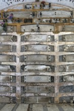 Historic burial chambers at the Monumental Cemetery, Cimitero monumentale di Staglieno), Genoa,