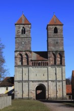 Ruin of the monastery church of St. Mary, Veßra Monastery, Hildburghausen County, Thuringia,