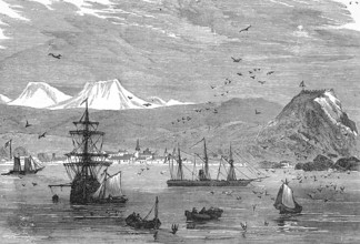 The Port dAfrica in Peru in 1896, Historic, digitally restored reproduction of an original 19th