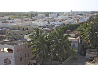 View of the town of Taqah, southern Oman