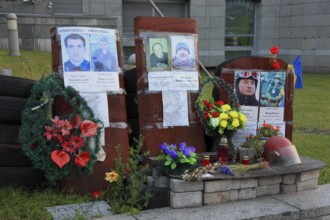 Commemoration of the dead from the bloodiest Maidan demonstration in February 2014, Kiev, Ukraine,