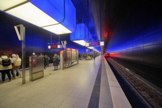 Hafencity University underground stop, interior photo, Hamburg, Land Hamburg, Germany, Europe