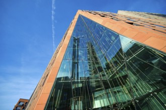 Modern office building, business centre, Überseeallee, Hamburg Hafencity, Hamburg, Germany, Europe