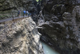 River Breitach and Breitachklamm gorge near Oberstdorf, Oberallgäu, Allgäu, Bavaria, Germany,