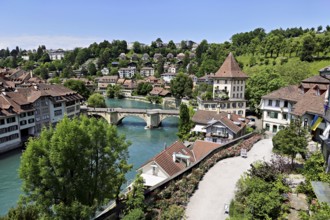 View of the Untertorbrücke bridge on the River Aare, Old Town, Nydegg district, Bern, Canton of