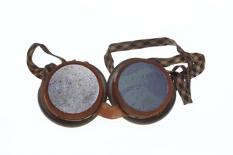 Old historical safety goggles for welders