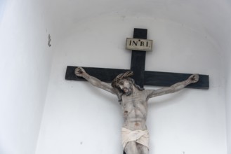 Jesus on the Cross, Parcines, South Tyrol, Italy, Europe