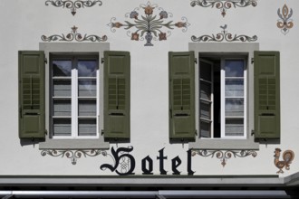 House facade lettering Hotel