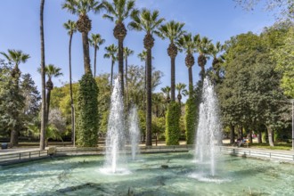 Fountain in Nicosia Municipal Park, Nicosia, Cyprus, Europe