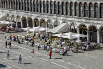 Cafe in St. Mark's Square, San Marco district, Venice, Veneto region, Italy, Europe