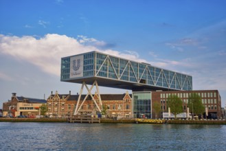 ROTTERDAM, NETHERLANDS, MAY 11, 2017: Unilever Bestfoods headquarters building De Brug (The Bridge)