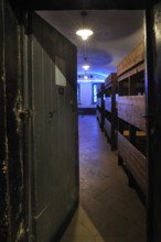 Bunk beds in the barrack room at Fort Breendonk, Belgium, Europe