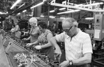 Production of engines, axles and other car manufacturing parts at the Opel plant in Bochum,