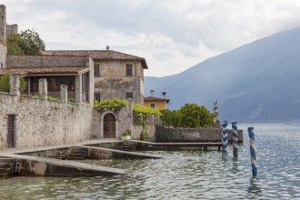 Limone sul Garda, Lake promenade, Lake Garda, Province of Brescia, Lombardy, Italy, Europe