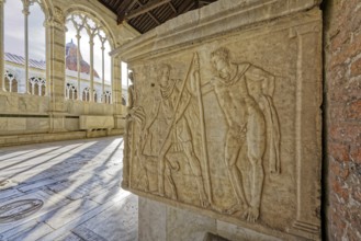 Side view, Roman Phaedra Hippolytus sarcophagus, Sarcofago romano, Fedra e Ippolito, 2nd c.,