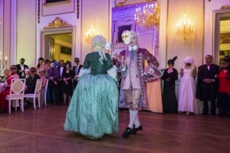 Masquerade ball at Rammenau Baroque Palace, Rammenau Palace in Rammenau near Bischofswerda in the