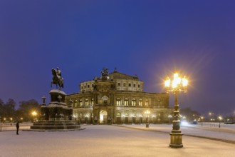 Theatre square in winter