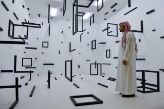 Contemporary Art Exhibition, Artwork by Esther Stocker, King Abdulaziz Center for World Culture,