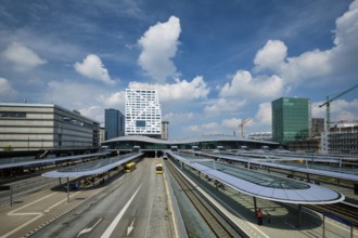 UTRECHT, NETHERLANDS, MAY 25, 2018: Utrecht bus and railway station Utrecht Centraal. Utrecht,