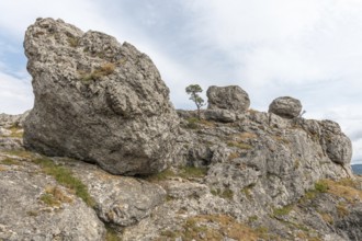 Strangely shaped rocks in the chaos of Nimes le Vieux in the Cevennes National Park. Unesco World