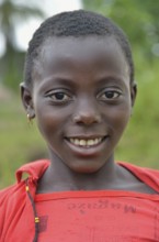 Young woman, portrait, Nkala, Bandundu Province, Democratic Republic of the Congo