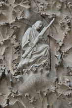 Detail of the Nativity façade of the Sagrada Familia, Holy Family Church of the Atonement, by