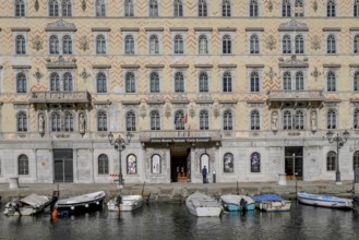 Civico Museo Teatrale Carlo Schmidl on the Grand Canal, Trieste, Friuli Venezia Giulia Region,