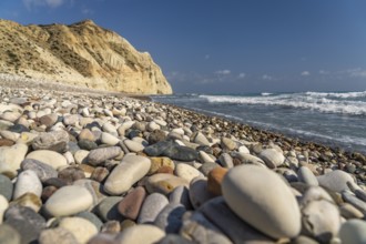 Beach on the cliffs of Cape Aspro near Pissouri, Cyprus, Europe