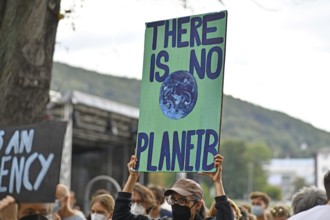 Heidelberg, Germany, 24th September 2021: Protest sign saying `'There is no Planet B' at Global