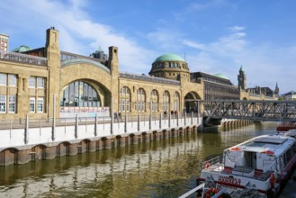 St. Pauli Landing Bridges on the River Elbe, Hamburg, Land Hamburg, Germany, Europe