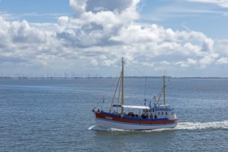 Cutter off Büsum, Schleswig-Holstein, Germany, Europe