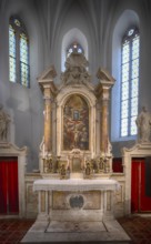 Interior photograph of the Church of the Apostles Chiesa Apostoli, Klausen, Chiusa, Eisacktal,