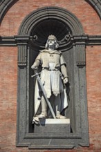 Statue of Rucciero il Normanno at the Palazzo Reale, Palace of the Viceroys, in Piazza del