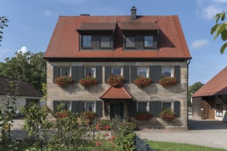 Old, Franconian farmhouse, Eckental, Middle Franconia, Bavaria, Germany, Europe