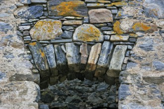 Detail of the ruins of Ruthven Barracks, built in 1719 after the Jacobite Rising of 1715, near