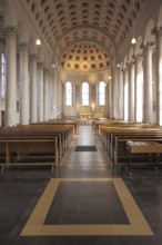 Interior view of classicist St. George's Church in Bensheim, Hesse, Germany, Europe