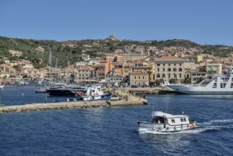 Boats in harbor, La Maddalena, Sassari Province, Gallura region, Sardinia, Italy, Europe