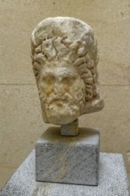 Roman bust from the 2nd century AD, Museum of Roman Theatre, Cartagena, Region of Murcia, Spain,