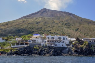 Hotel by the sea, Stromboli, Stromboli Island, Lipari Islands, Italy, Europe