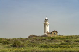 Lighthouse in Paphos Archaeological Park, Cyprus, Europe