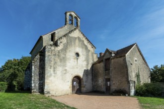 Land of Troncais. Le Breton village. The Saint-Mayeul chapel. Allier department. Auvergne Rhone